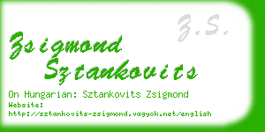 zsigmond sztankovits business card